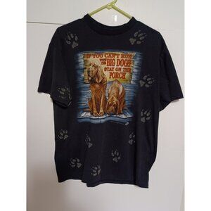 3D Emblem Vintage 1993 TRUCKERS ONLY Big Dogs  T-Shirt Size L/XL